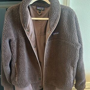 Patagonia brown fuzzy jacket!